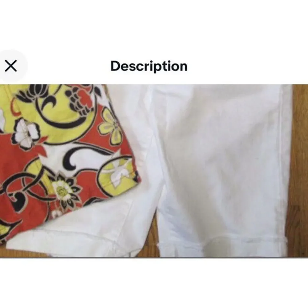 Lot of 2 Ann Taylor/Old Navy Flirt WHite Jean shorts MOD GEO Pocket‎ Skirt 8